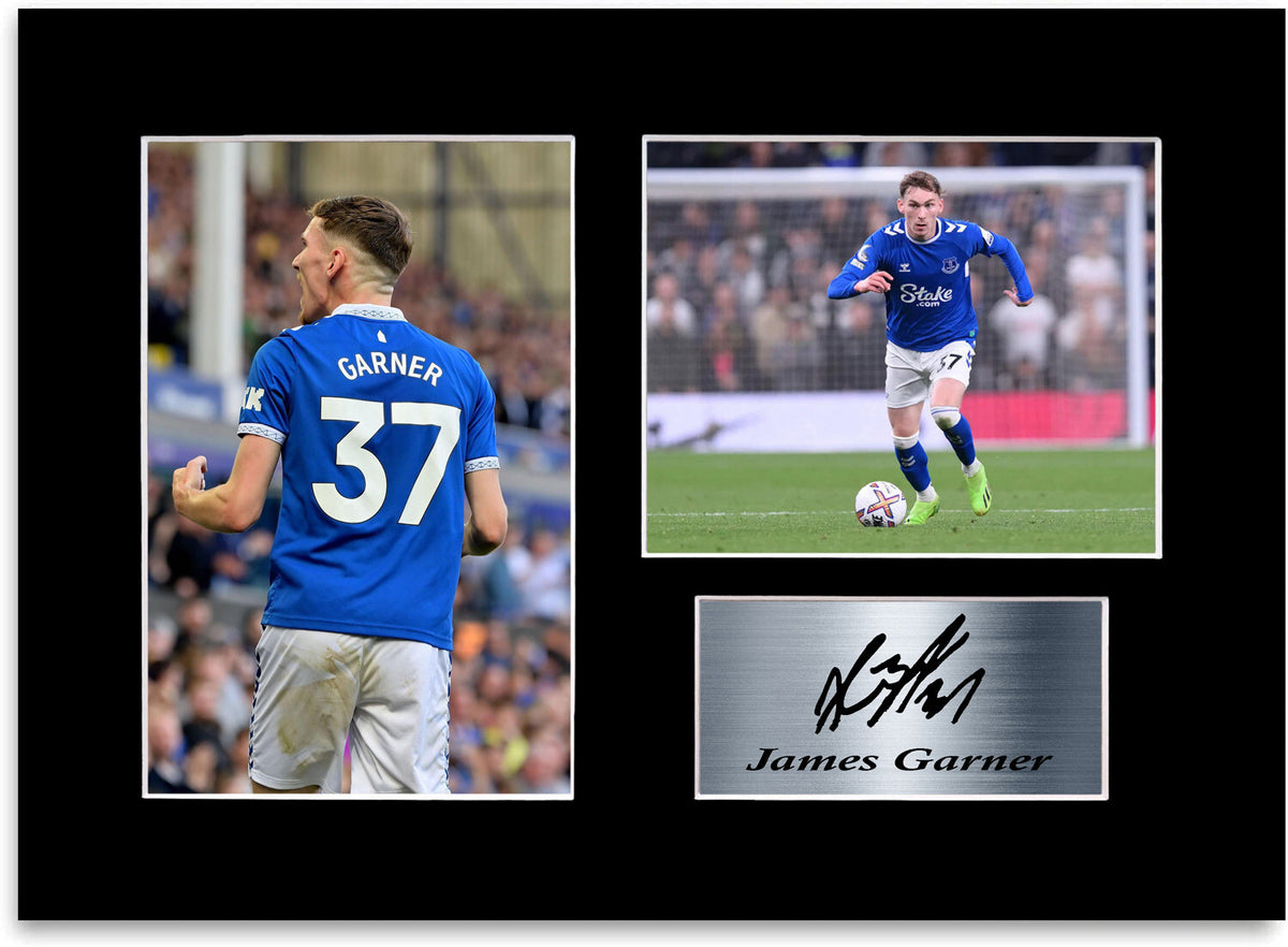 James Garner Everton Player framed print by LJW Prints