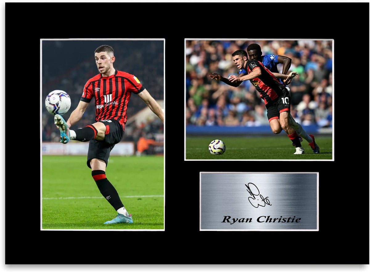 Ryan Christie Bournemouth Player mounted display by LJW Prints
