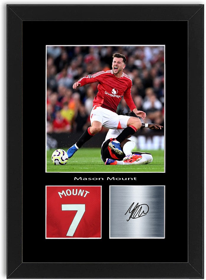 Mason Mount Football Player Poster Signed Print Photo A4 Wall Art Framed