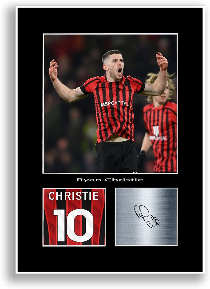Ryan Christie Football Player Poster Signed Print A4 Photo Wall Art Gift Idea