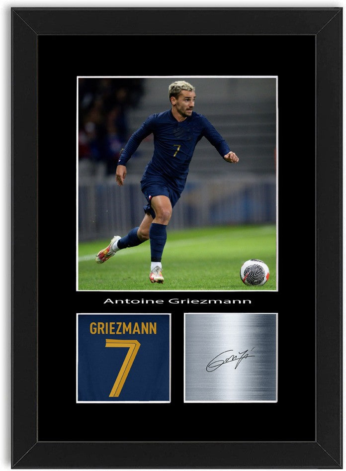 Antoine Griezmann Football Player Poster Signed Print Photo Wall Art Framed