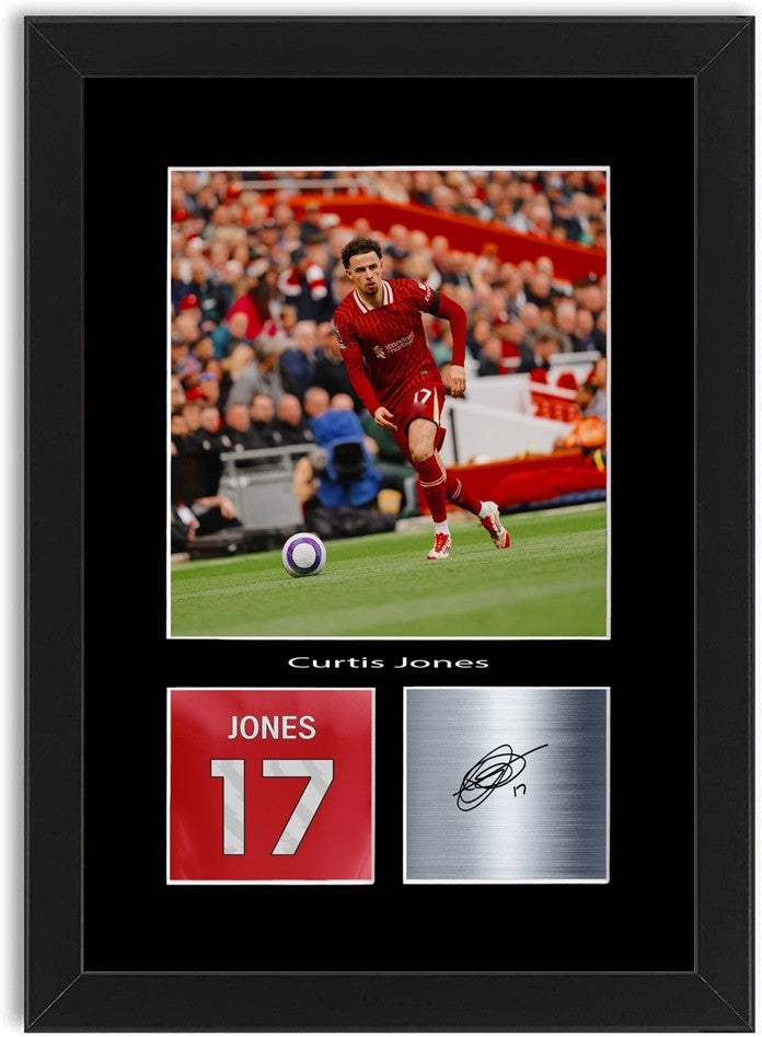 Curtis Jones Football Player framed print by LJW Prints