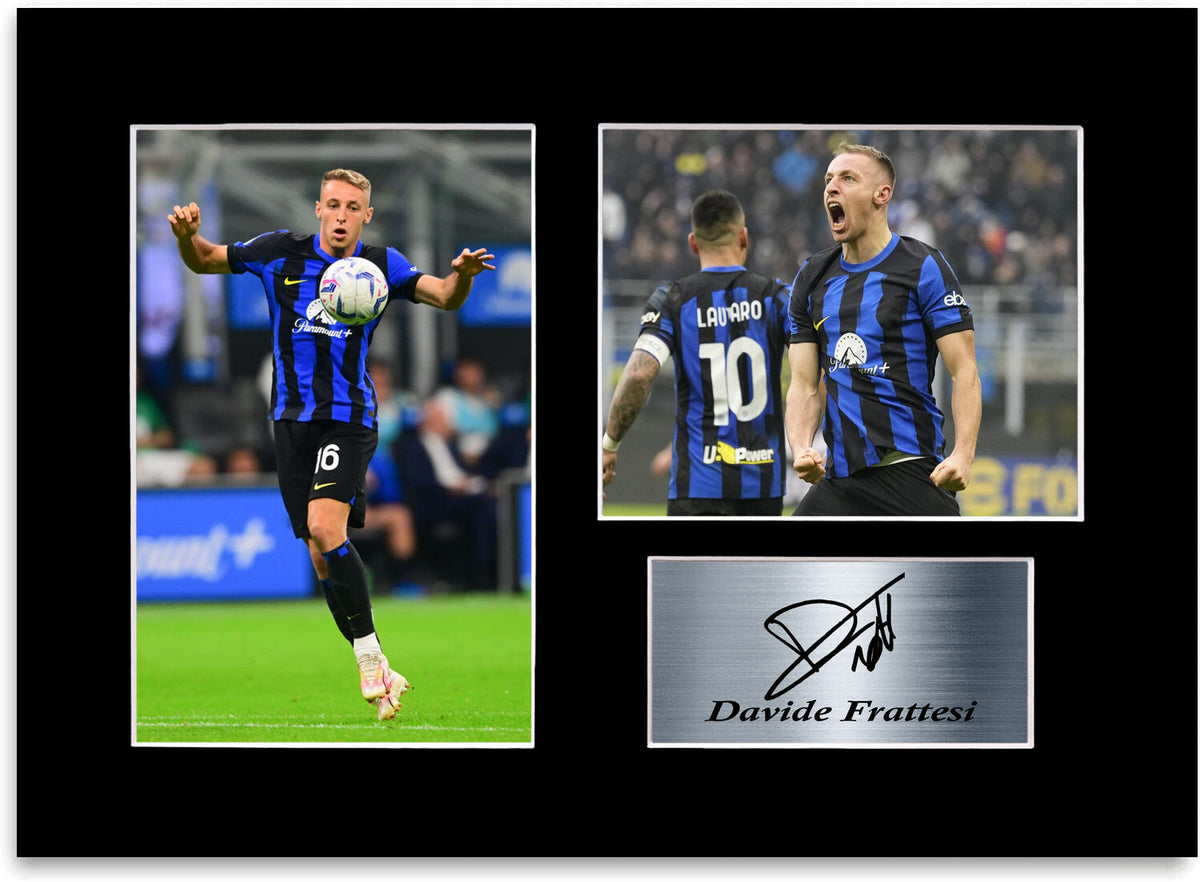 Davide Frattesi Football Player mounted display by LJW Prints