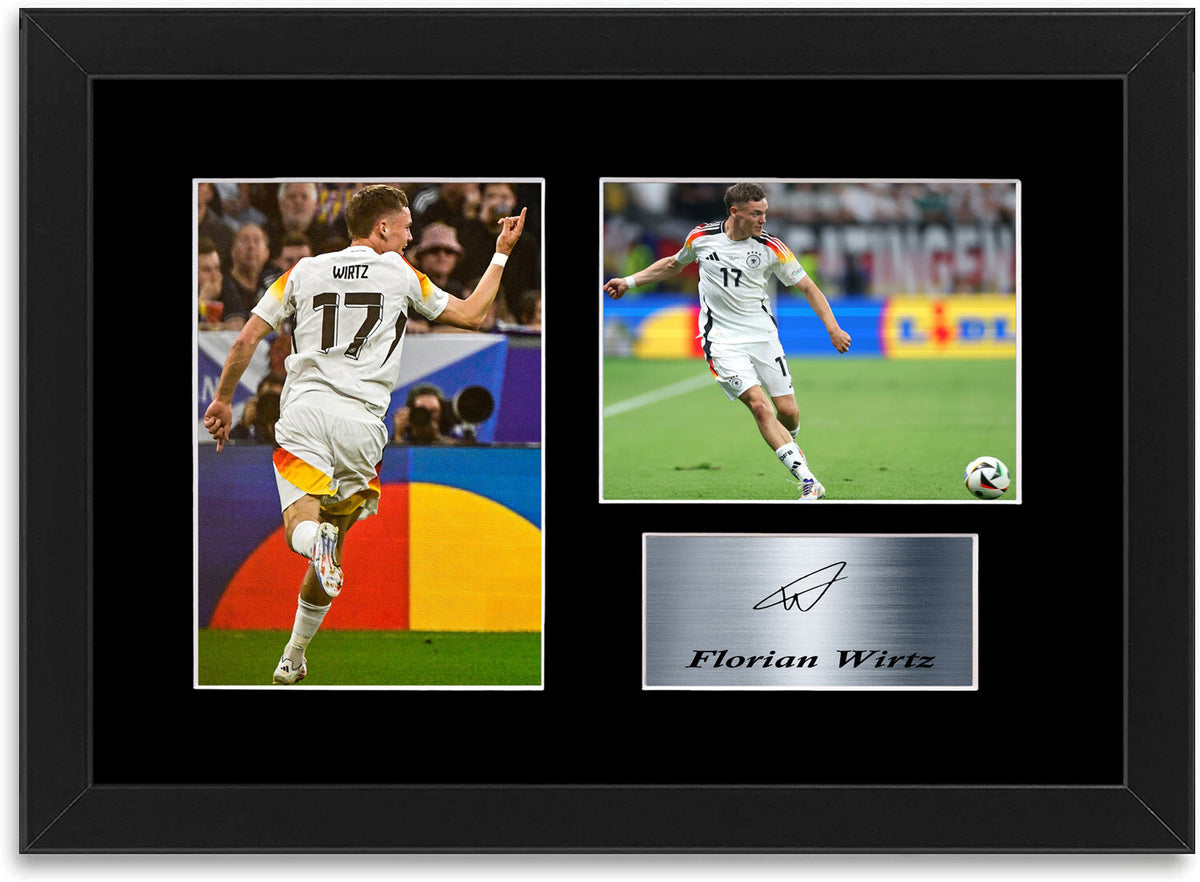 Florian Wirtz Germany Euro 2024 Football Player framed print by LJW Prints