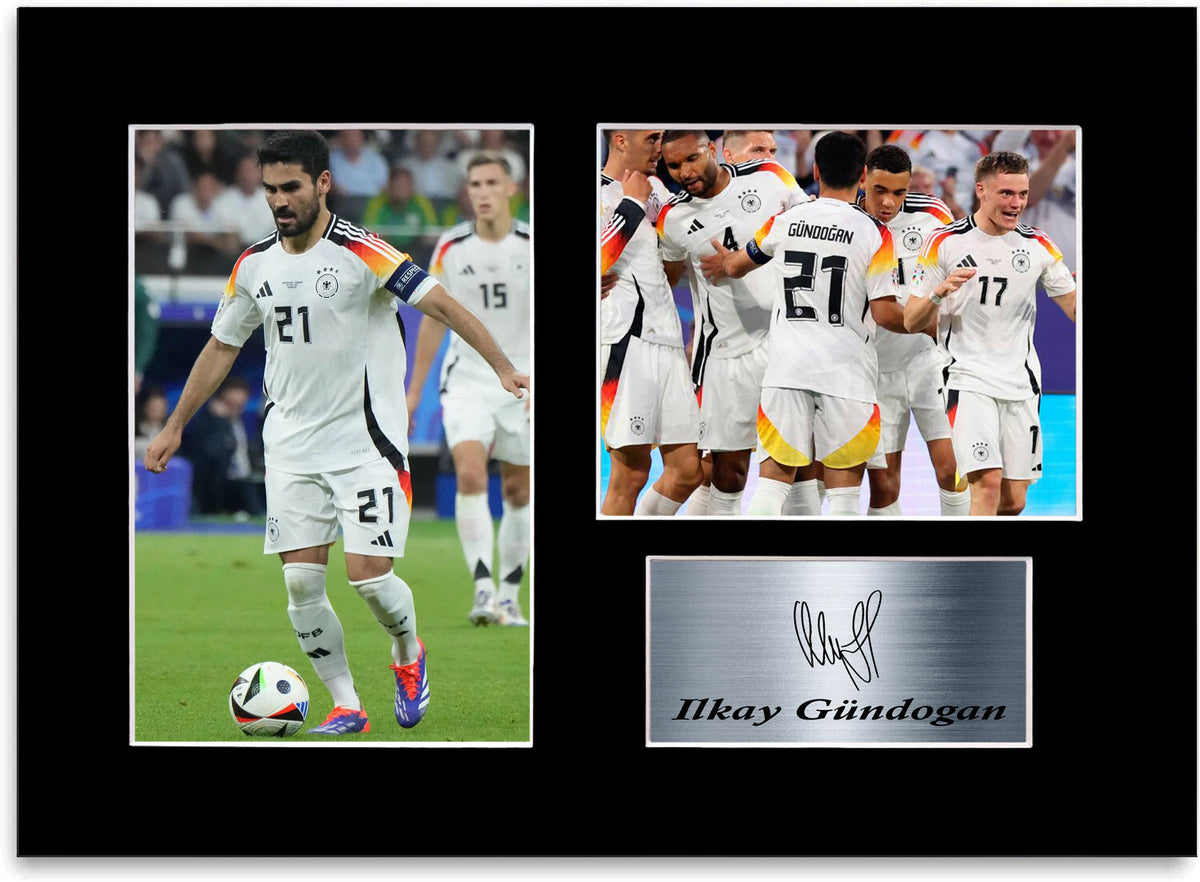 Ilkay Gundogan Germany Euro 2024 Football Player mounted display by LJW Prints