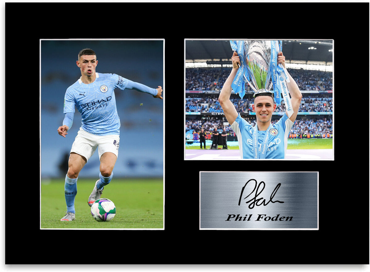 Phil Foden Man City Player A4 Photo Display Mount Gift Poster