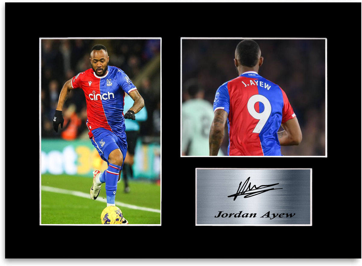Jordan Ayew Football Player framed print by LJW Prints