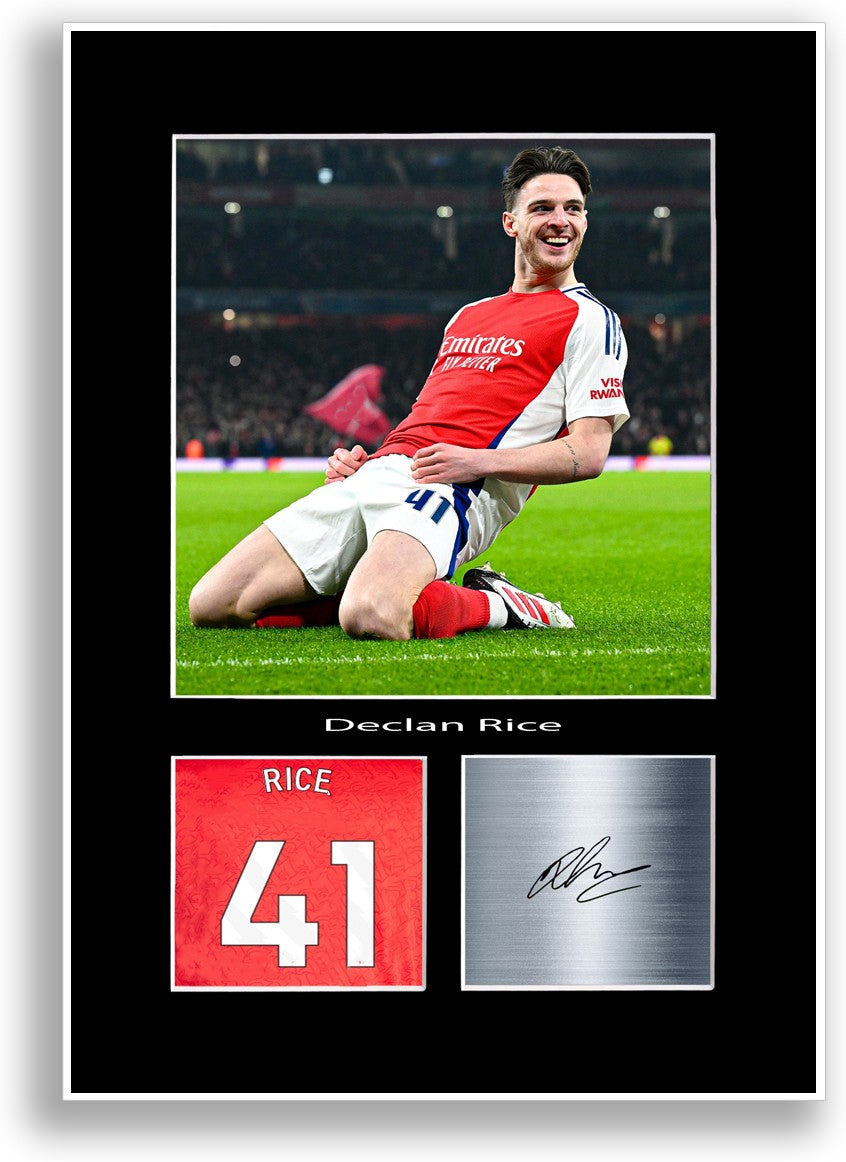 Declan Rice Football Player Poster Signed Print Photo A4 Wall Art Gift Idea