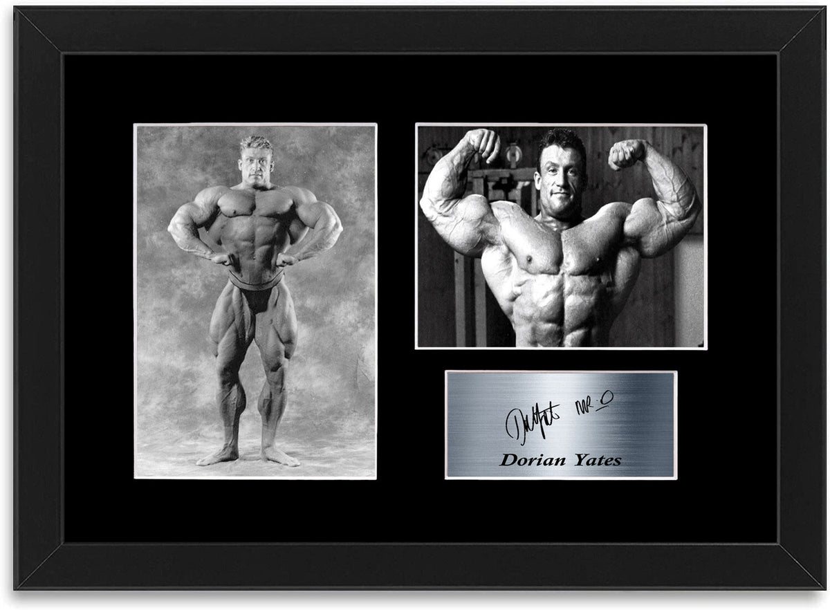 Dorian Yates Photo Display Mount A4 Bodybuilding Gym Poster Framed