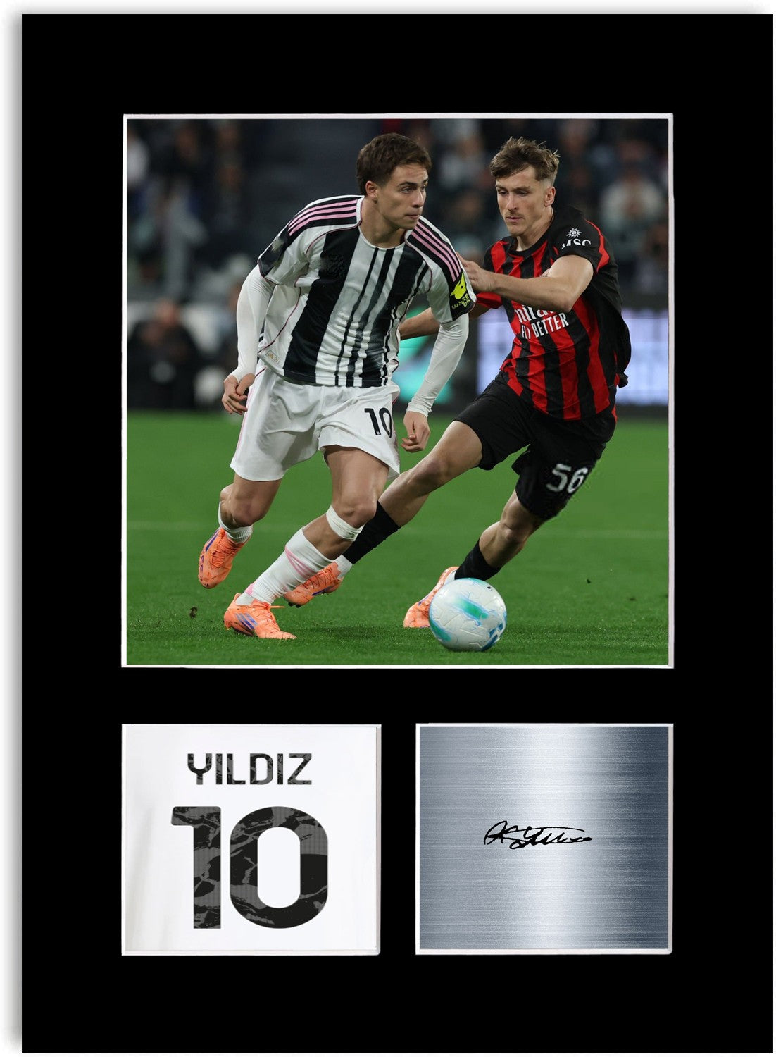Kenan Yildiz Football Player Printed Signed Photo Mount Gift A4 Poster Wall Art