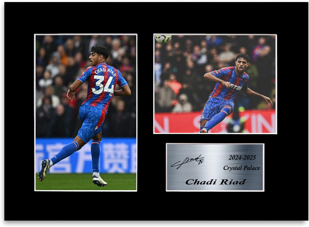 Chadi Riad Crystal Palace Player mounted display by LJW Prints