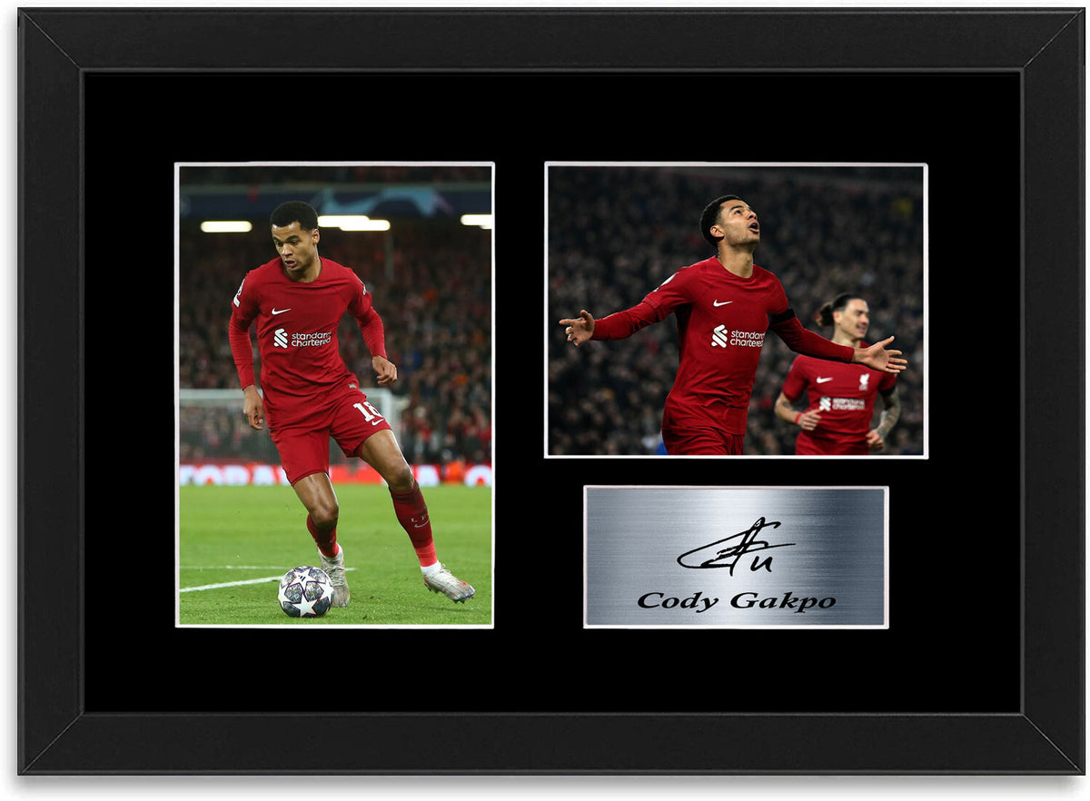 Cody Gakpo Liverpool Player framed print by LJW Prints