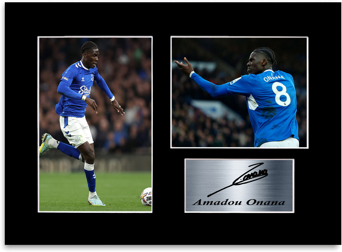 Amadou Onana Everton Player framed print by LJW Prints