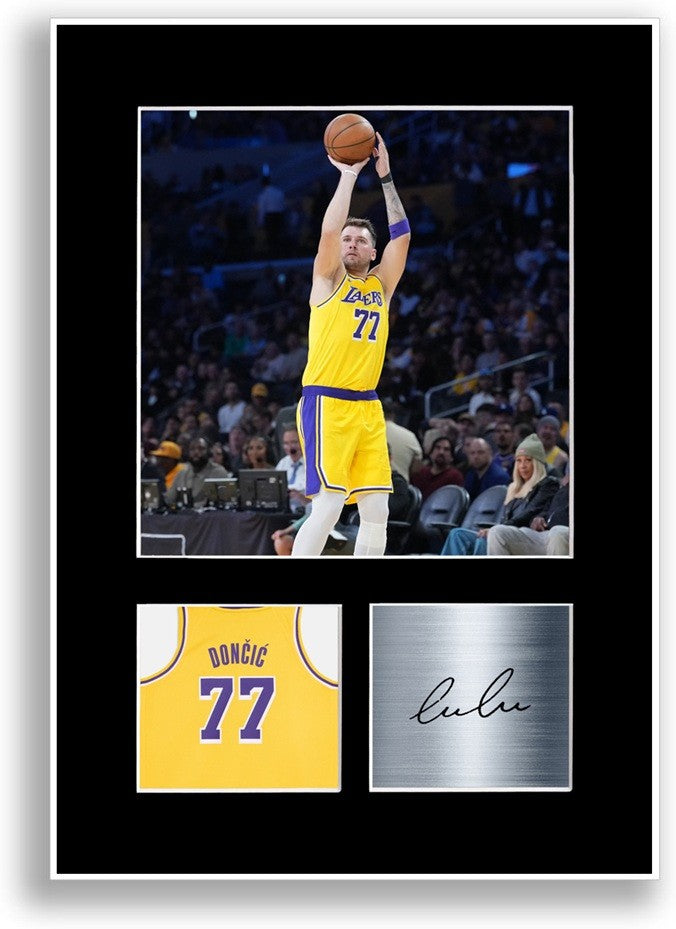 Luka Doncic Basketball A4 Print Signed Poster Photo Display Gift for Lakers Fans