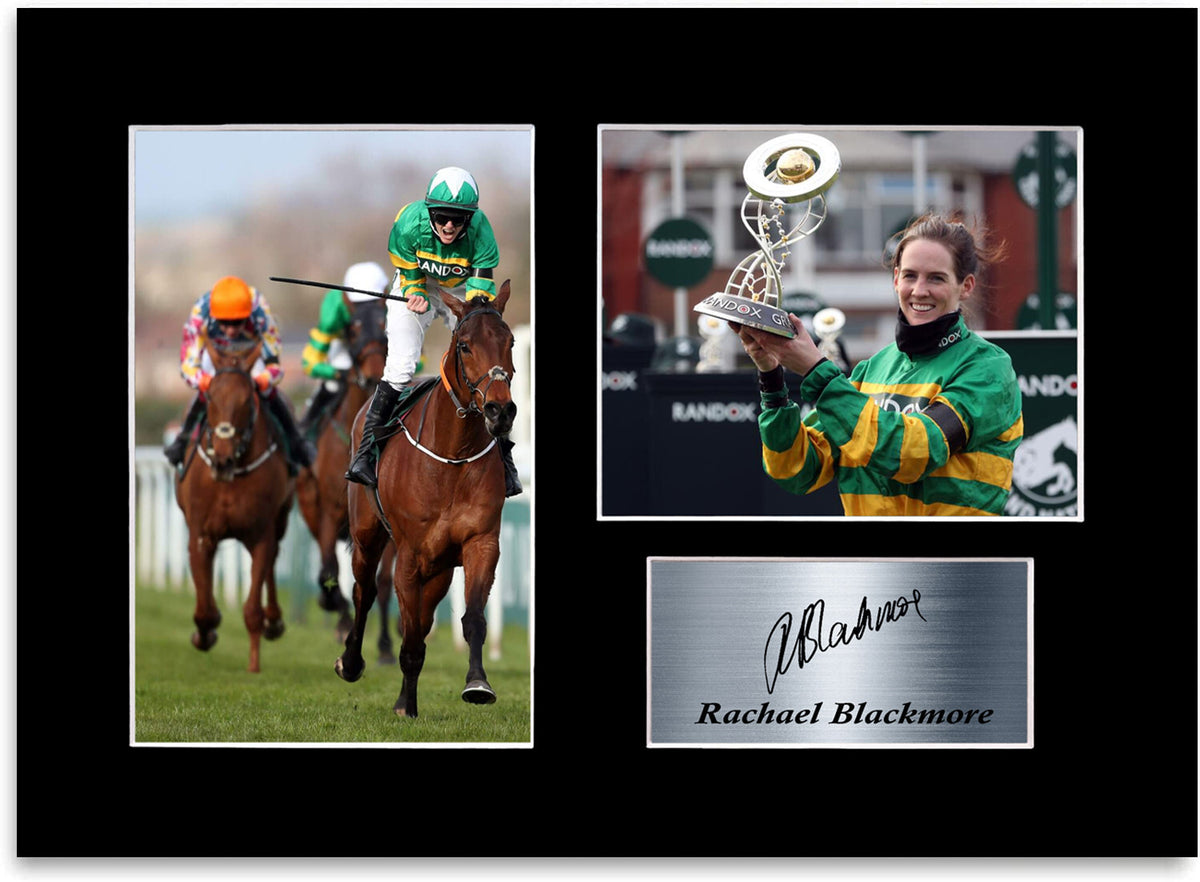 Rachael Blackmore Grand national Winner mounted display by LJW Prints
