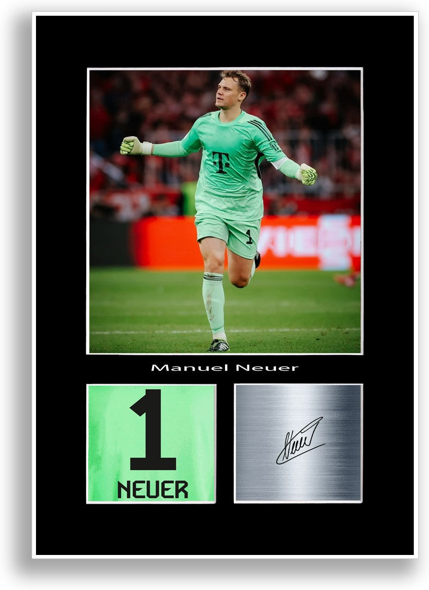 Manuel Neuer Football Player Poster Signed Print Photo A4 Wall Art Gift Idea