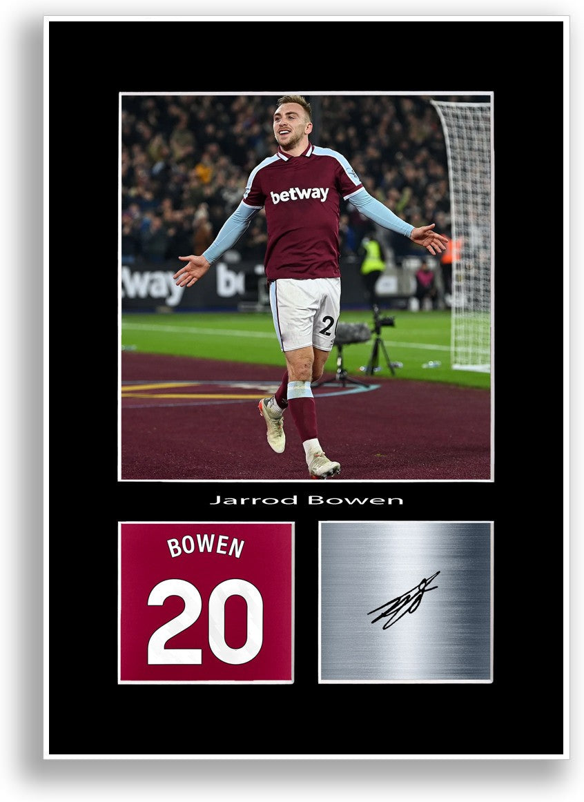 Jarrod Bowen Football Player Poster Signed Print Photo Wall Art Gift Idea