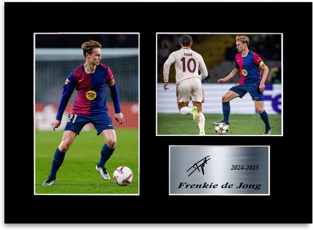 Frenkie de Jong Football Player Barcelona mounted display by LJW Prints