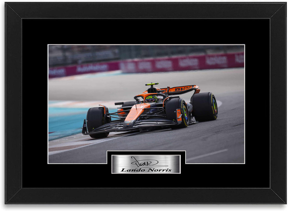 Lando Norris Formula 1 Driver 2024 framed print by LJW Prints