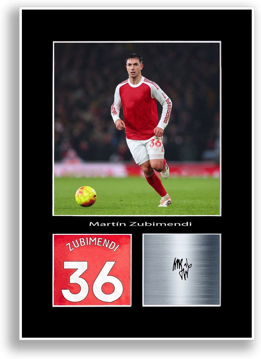 Martin Zubimendi Football Player Poster Signed Print Photo A4 Wall Art Gift Idea