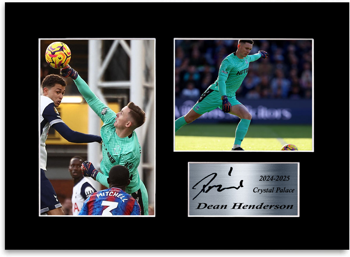 Dean Henderson Crystal Palace Player mounted display by LJW Prints