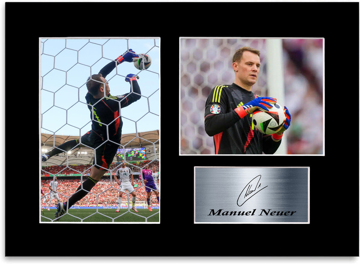 Manuel Neuer Germany Euro 2024 Football Player mounted display by LJW Prints