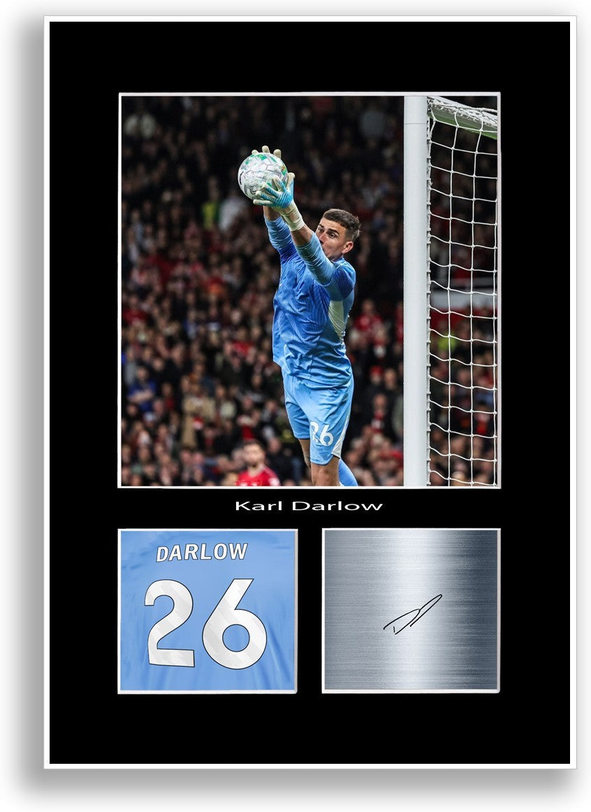 Karl Darlow Football Player Poster Signed Print Photo Wall Art A4 Gift Idea