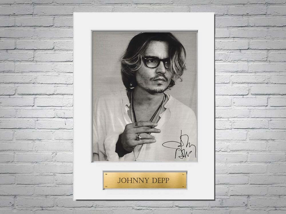 Johnny Depp Signed Photo Display Mount A4