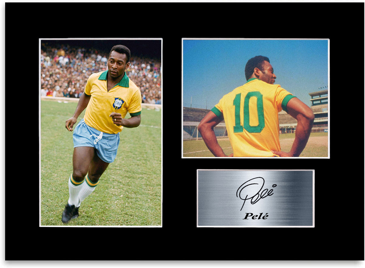 Pelé Brazil Football Player mounted display by LJW Prints