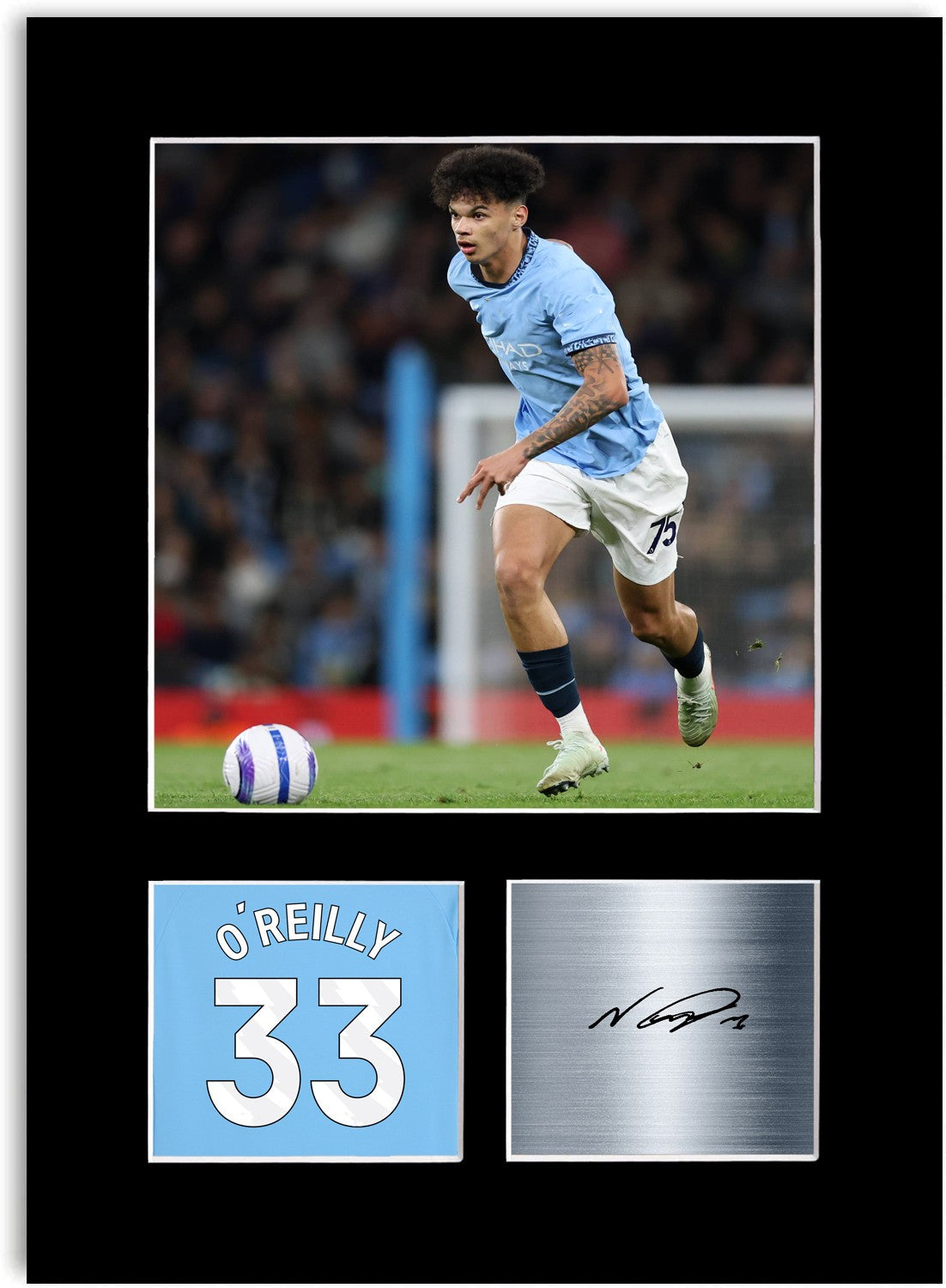 Nico O'Reilly Football Player Poster Signed Photo Display Mount Print A4 Gift