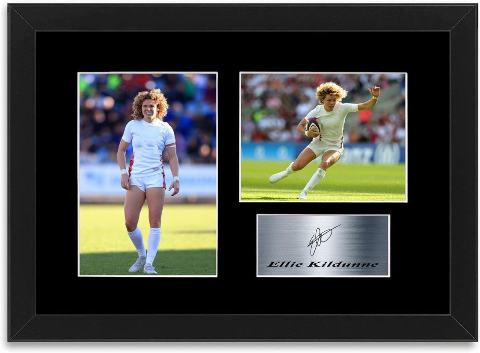 Ellie Kildunne England Women's Rugby Signed Photo Framed Mount Poster Print A4