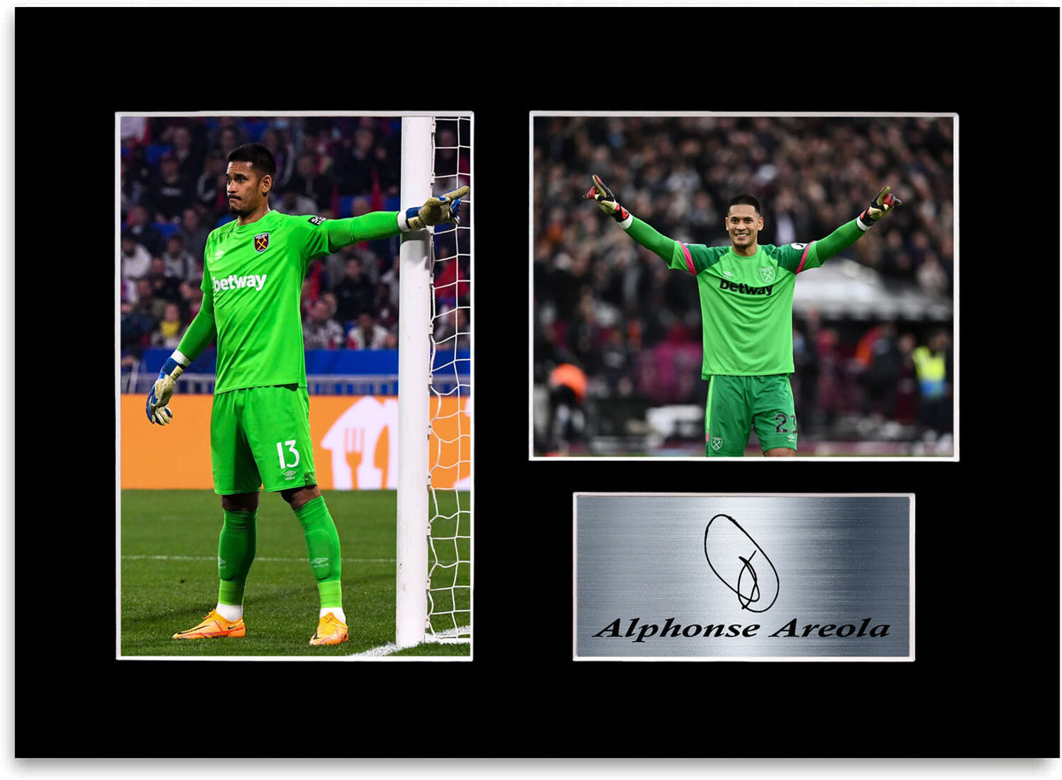 Alphonse Areola West Ham Player mounted display by LJW Prints