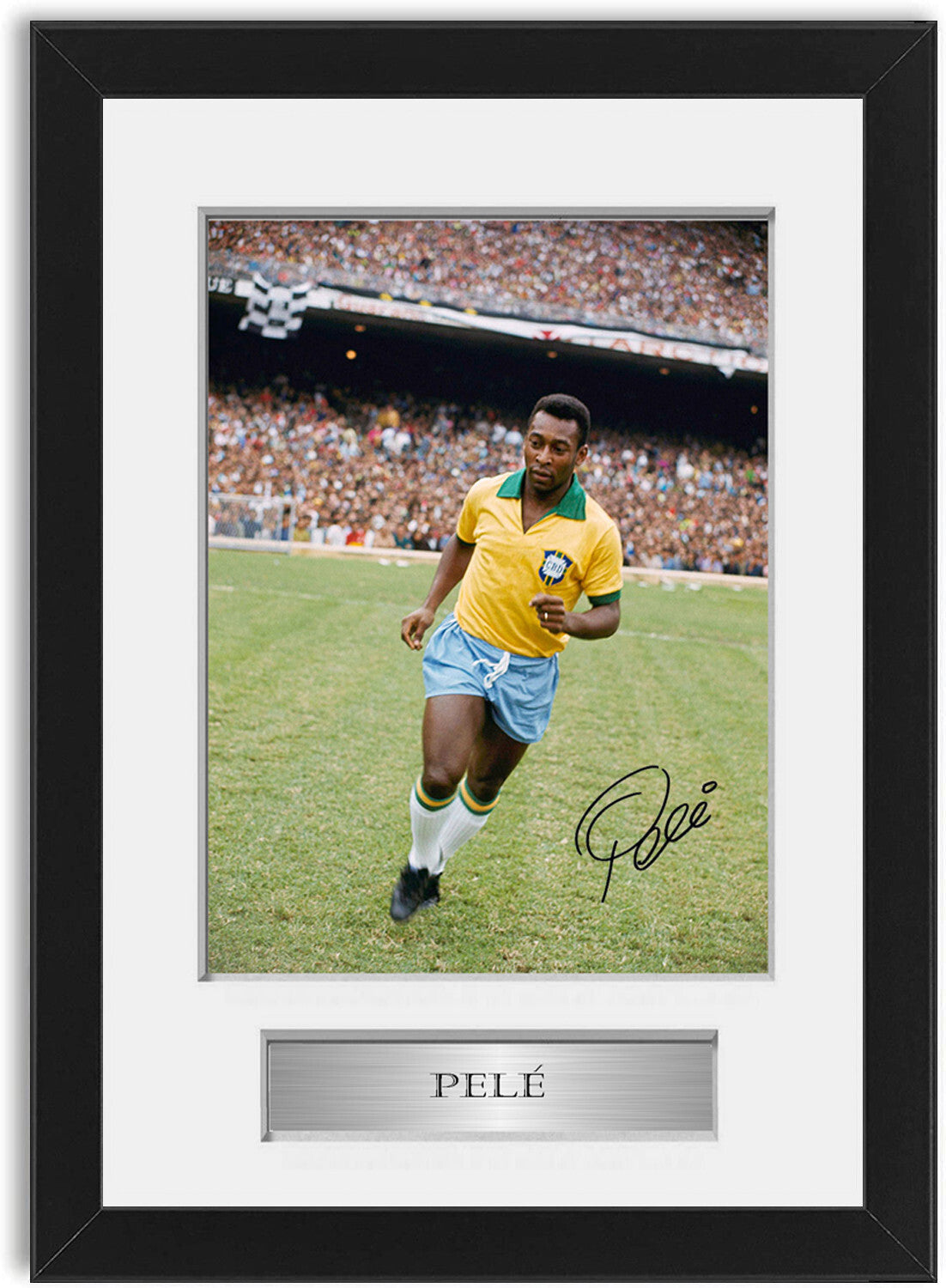 Pele Brazil Football Player A4 Signed Photo Display Mount Gift Poster Framed