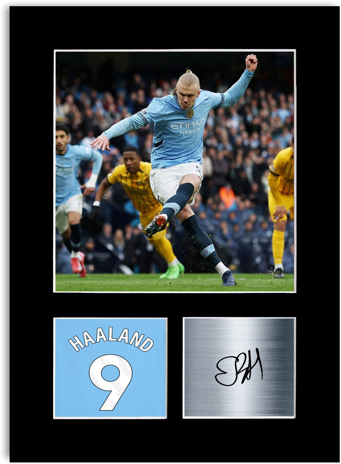 Erling Haaland Football Player Poster Signed Photo Display Mount Print A4 Gift