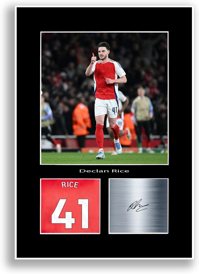 Declan Rice Football Player Poster Signed Print Photo A4 Wall Art Gift Idea