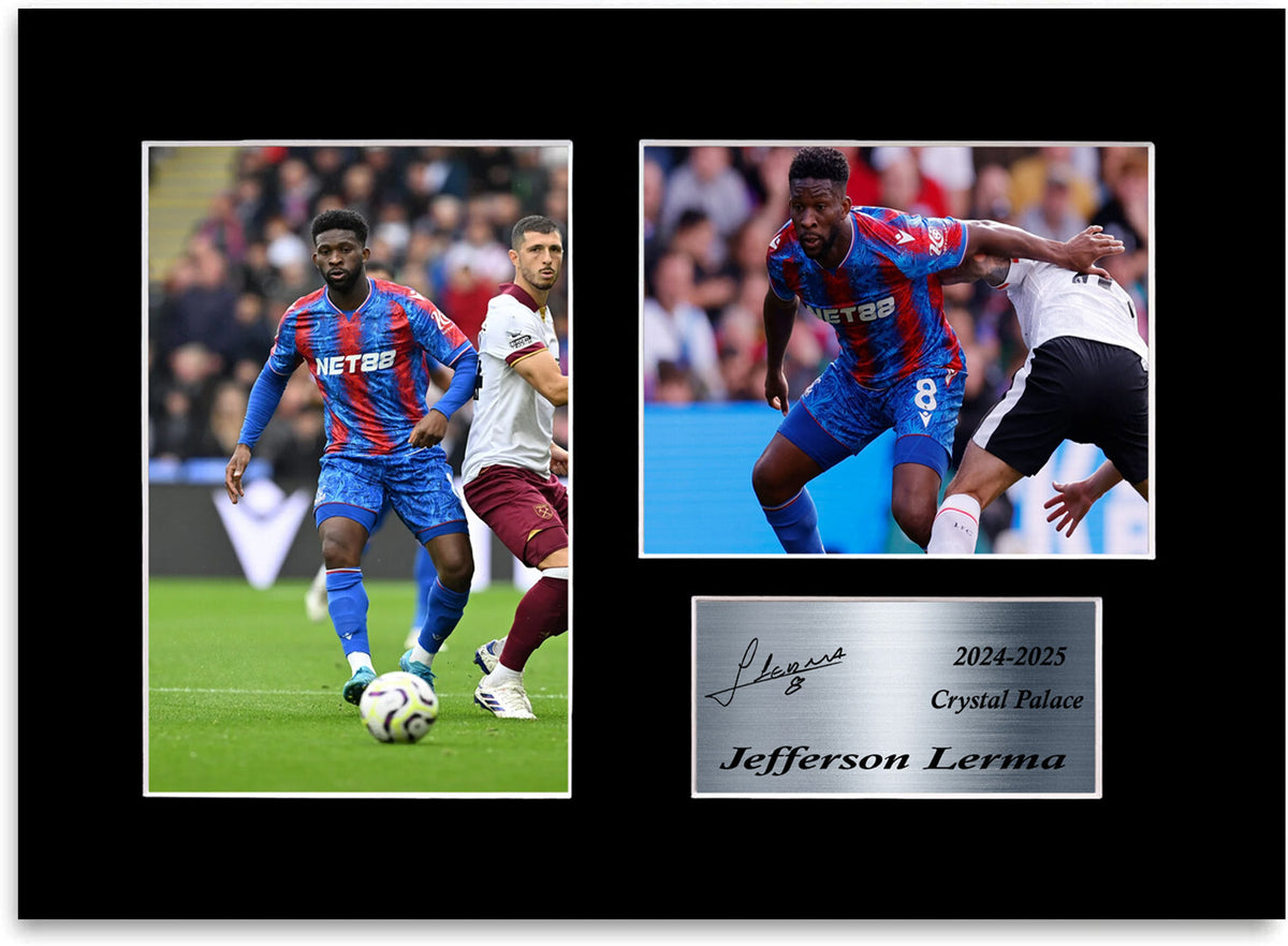 Jefferson Lerma Crystal Palace Player mounted display by LJW Prints