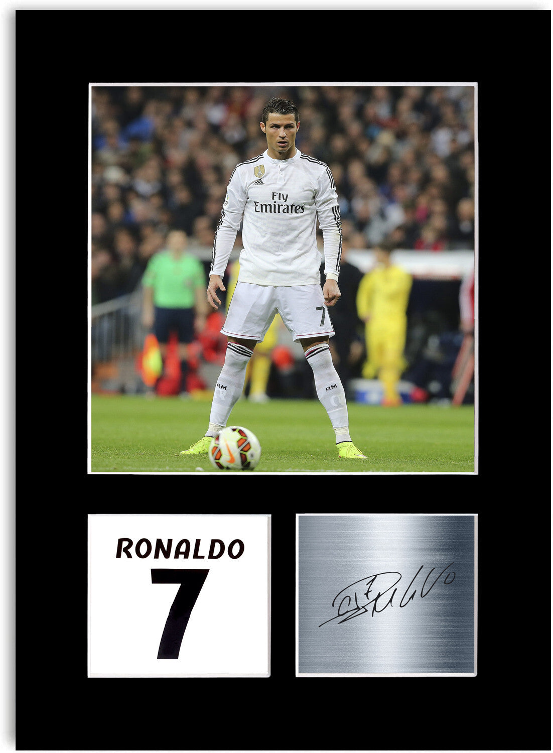 Cristiano Ronaldo Real Madrid Player Printed mounted display by LJW Prints