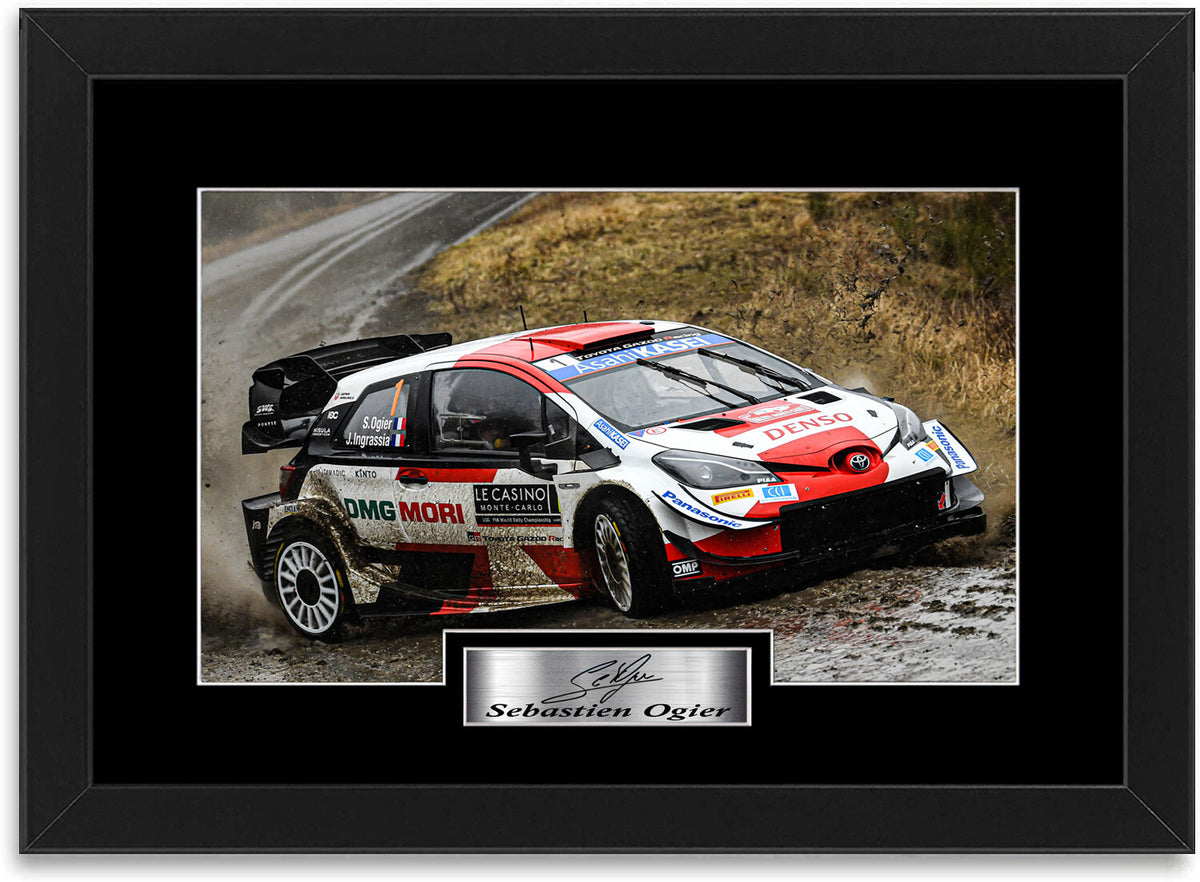 Sebastien Ogier World Rally Champion framed print by LJW Prints