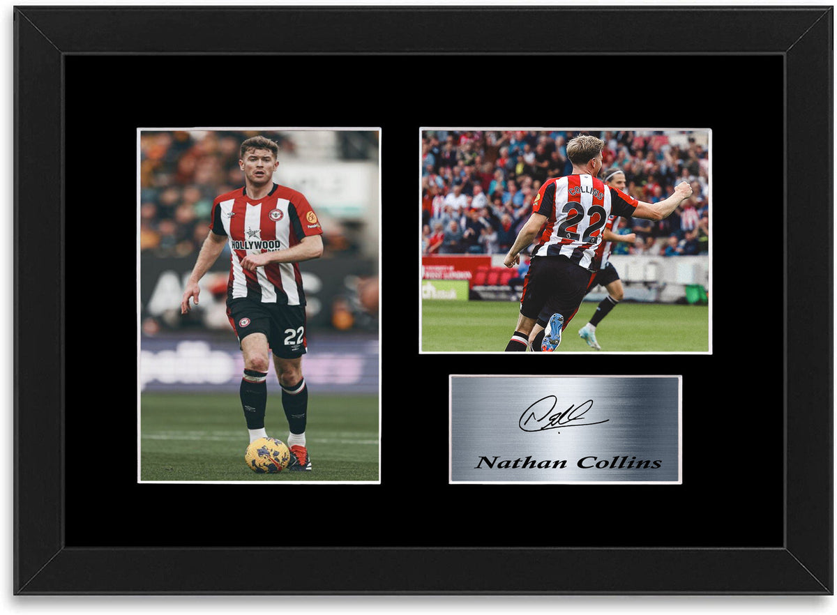 Nathan Collins Brentford Player framed print by LJW Prints