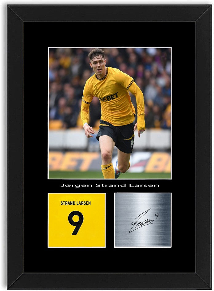 Jorgen Strand Larsen Football Player Poster Signed Print Photo Wall Art Framed