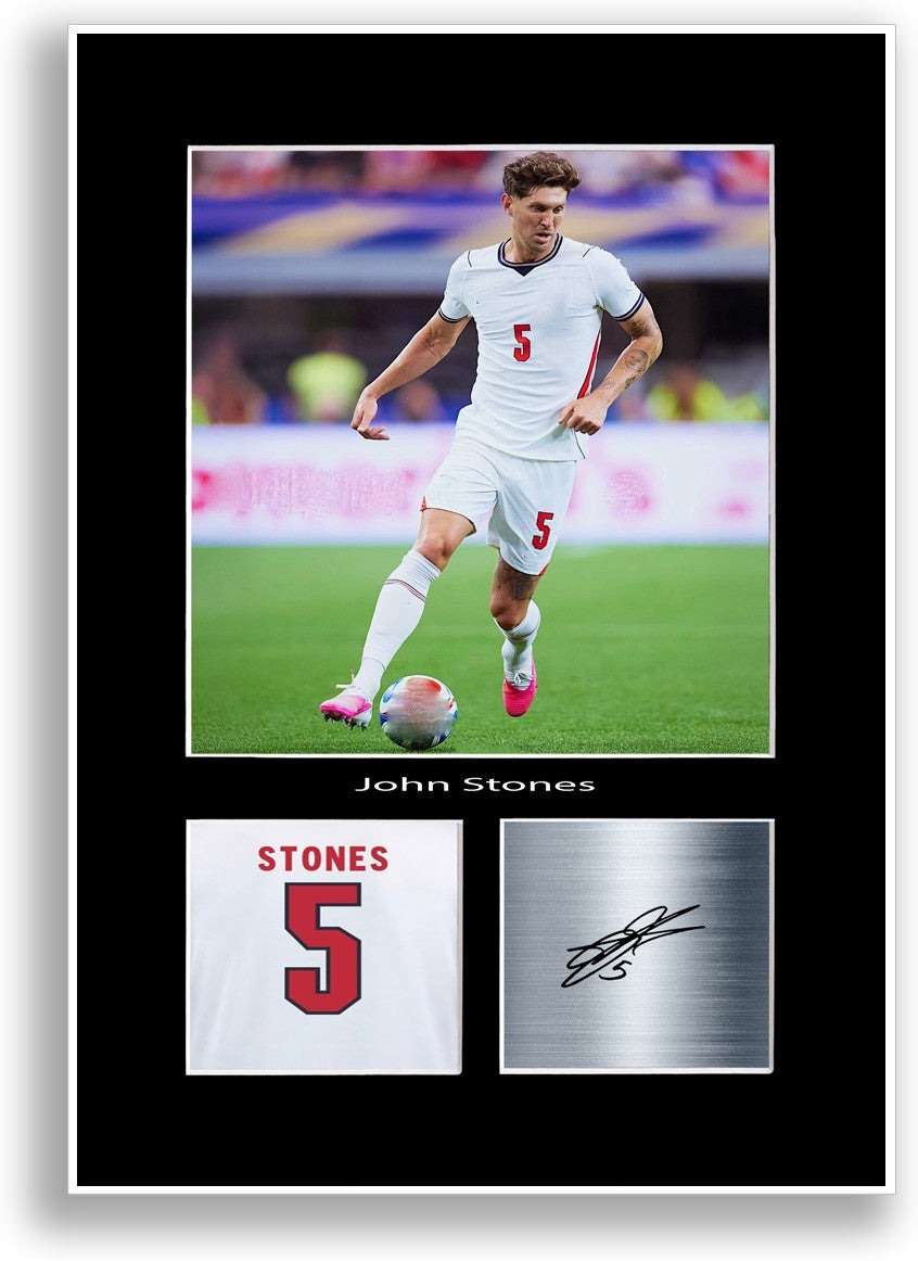 John Stones England 2026 Poster Signed Print Photo Wall Art Gift