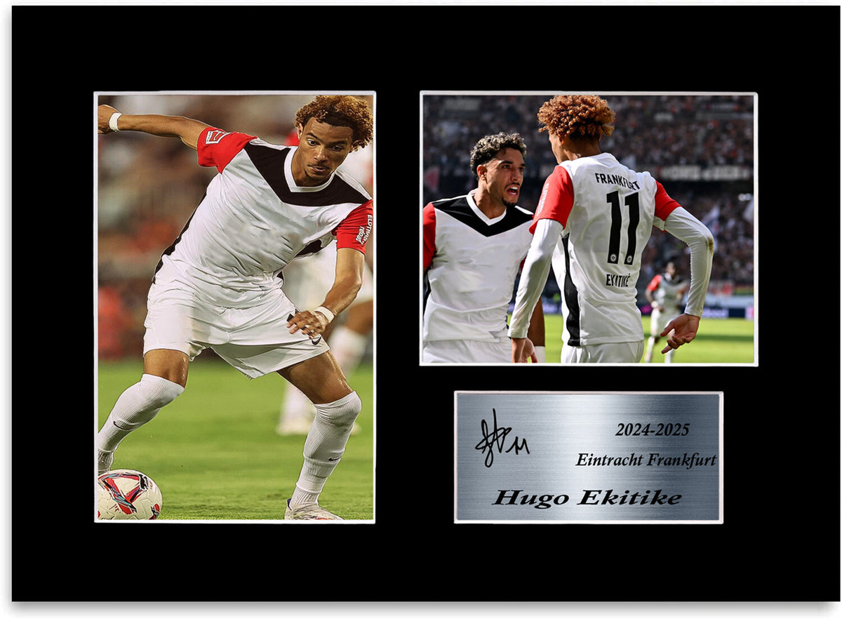 Hugo Ekitike Football Player framed print by LJW Prints