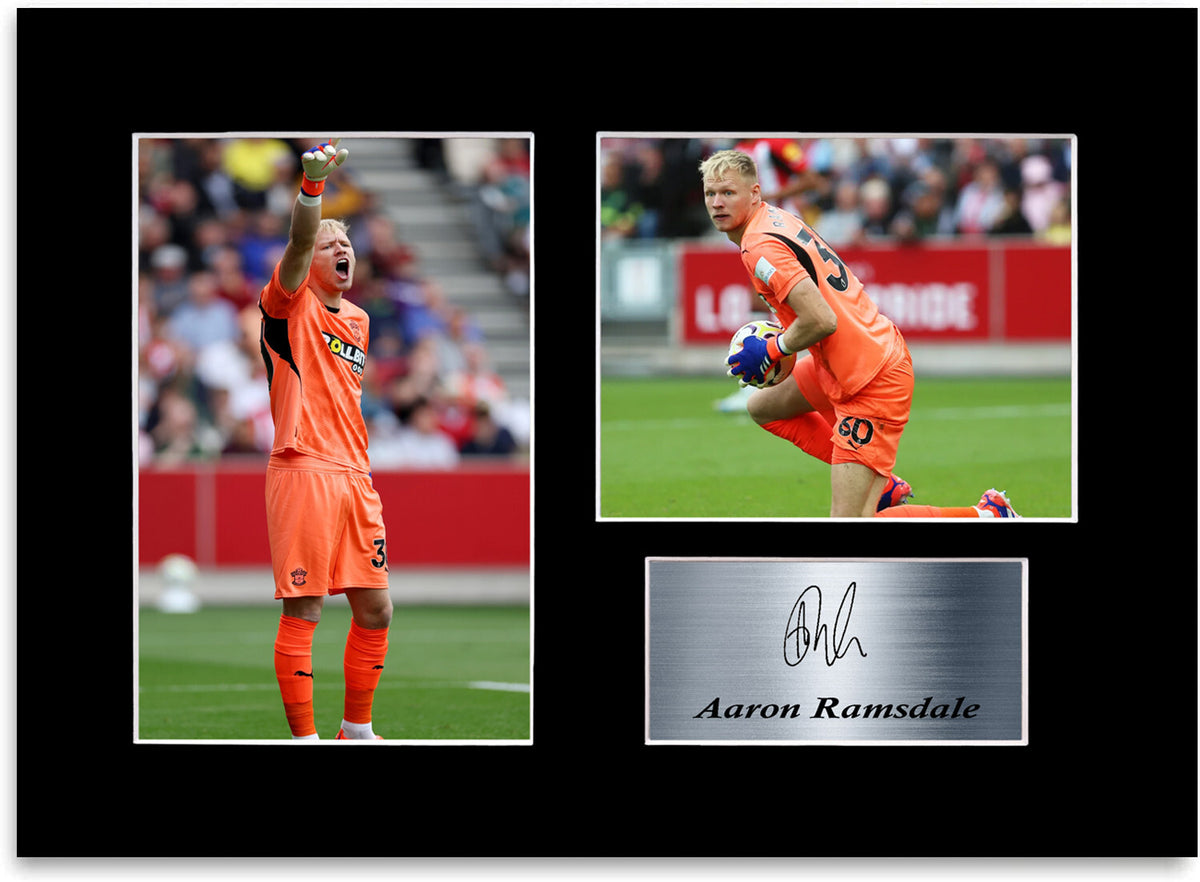 Aaron Ramsdale Southampton Player framed print by LJW Prints