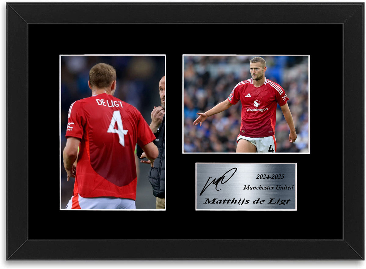 Matthijs de Ligt Man United Player framed print by LJW Prints