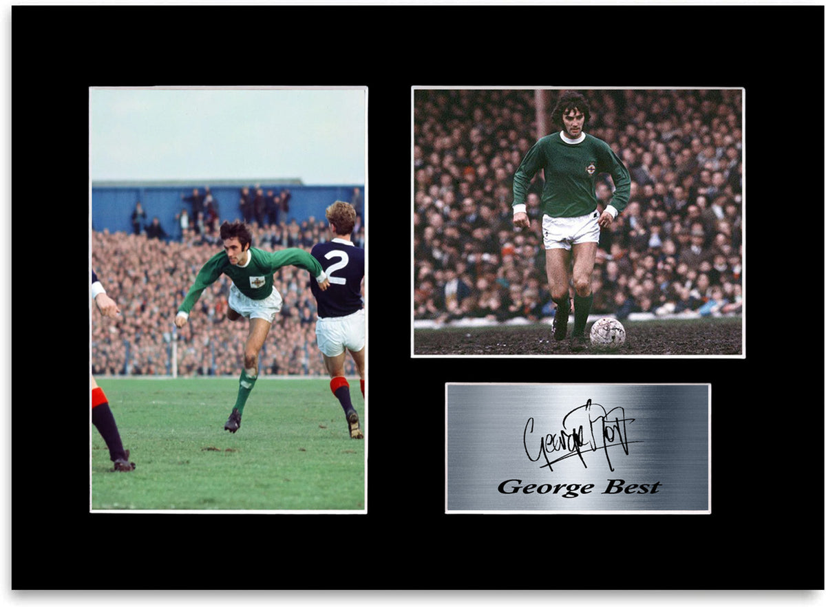 George Best Football Player A4 Printed Signed Photo Display Mount Poster Gift