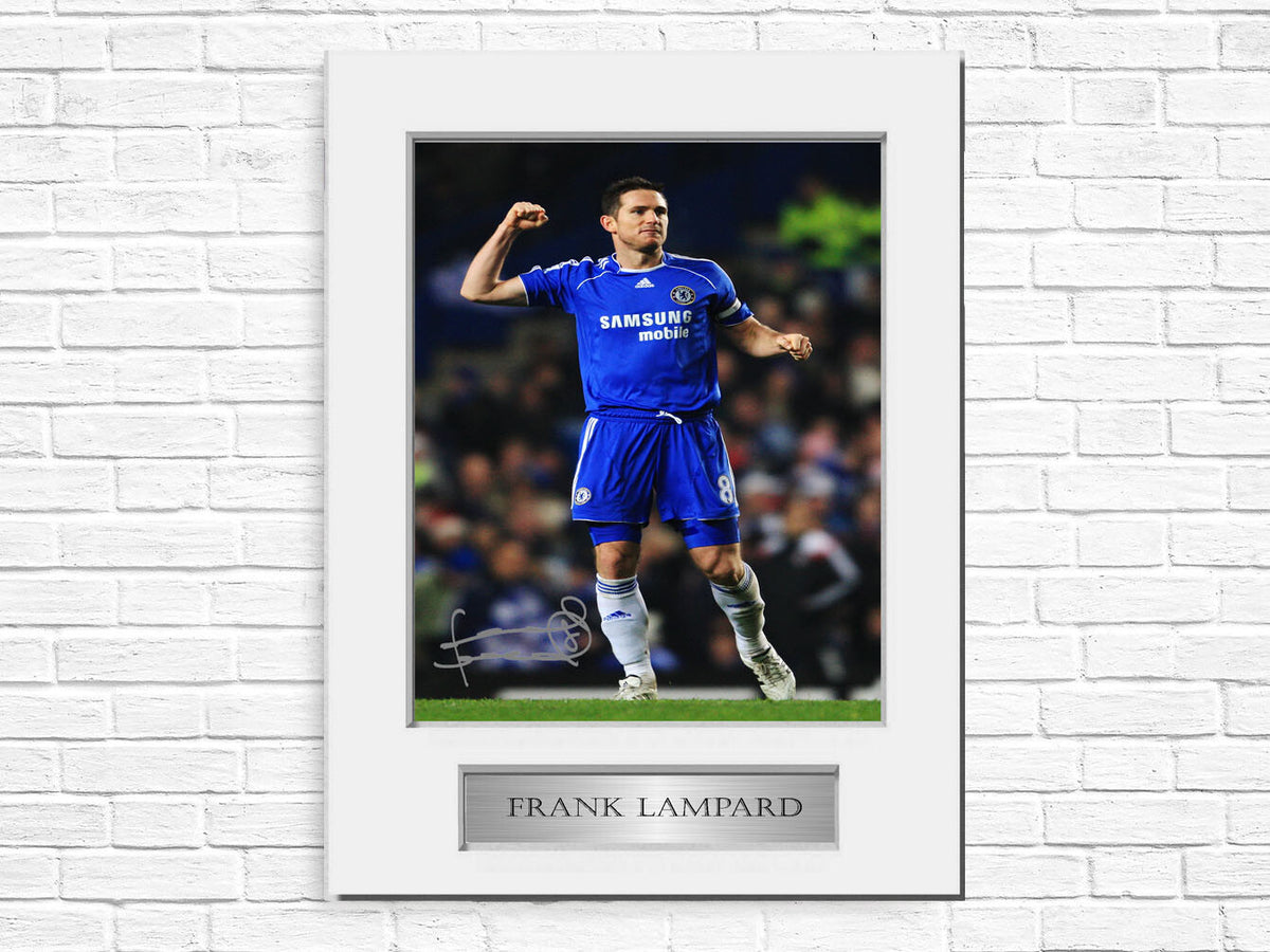 Frank Lampard Chelsea Player A4 Signed Photo Display Mount Gift