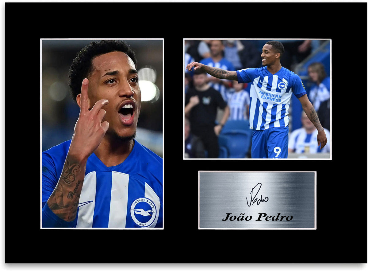 Joao Pedro Brighton Player mounted display by LJW Prints