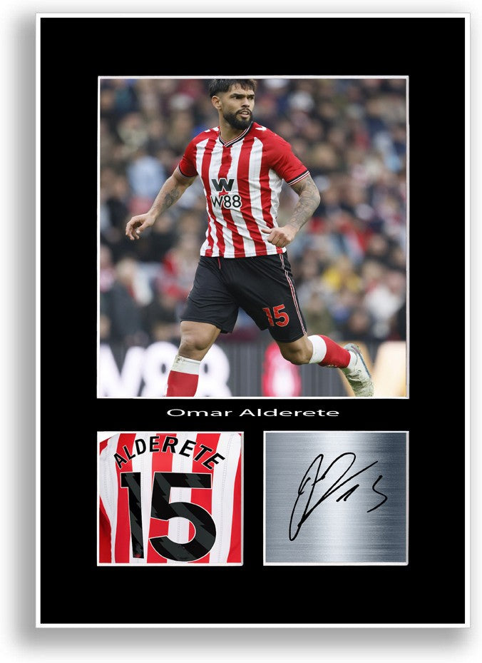 Omar Alderete Football Player Poster Signed Print Photo A4 Wall Art Gift Idea