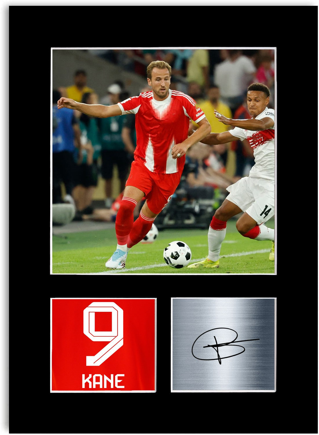 Harry Kane Football Player mounted display by LJW Prints