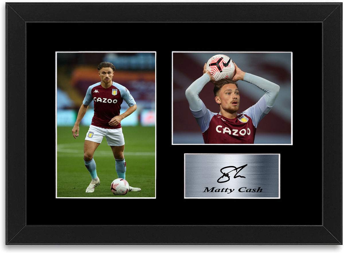Matty Cash Aston Villa Player framed print by LJW Prints
